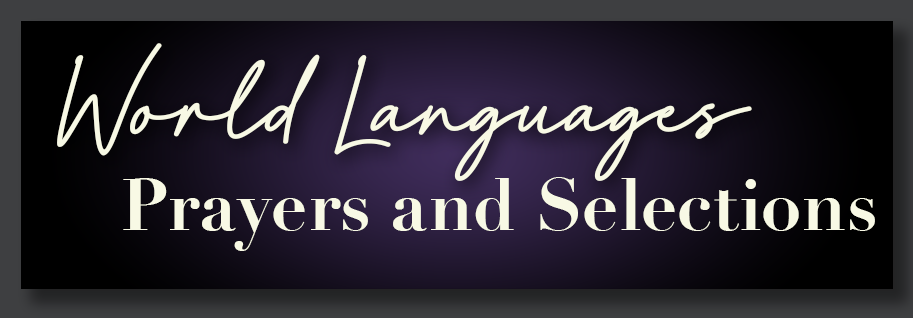 World Languages Prayers and selections